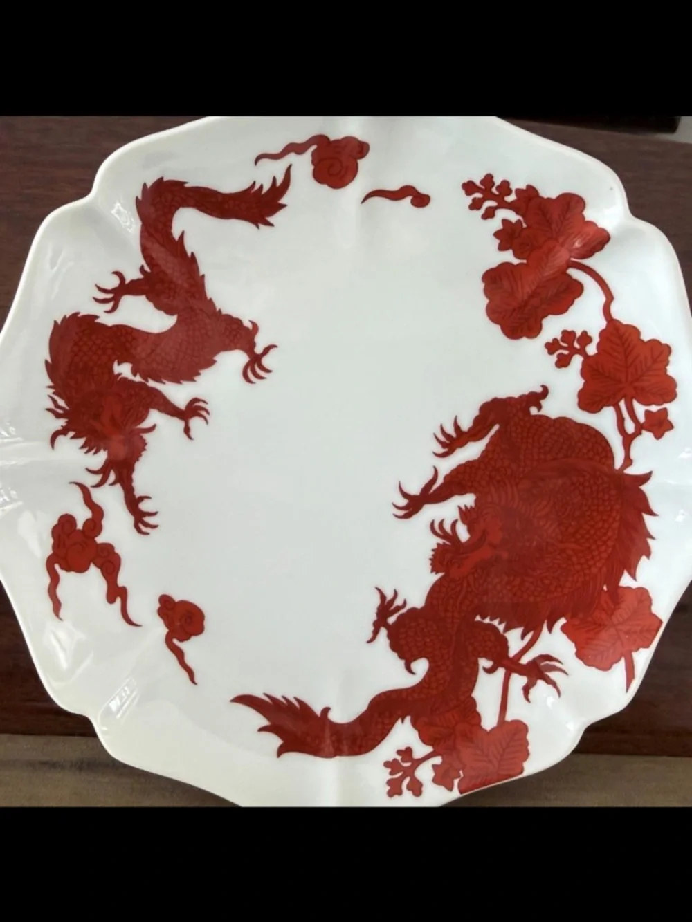 Fitz and Floyd Temple Dragon Cookie Plate 8.5